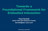 MIT Media Lab, March 2000 Towards a Foundational Framework for Embodied Interaction Paul Dourish Xerox Palo Alto Research Center dourish@parc.xerox.com.