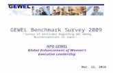 NPO GEWEL Global Enhancement of Womens Executive Leadership GEWEL Benchmark Survey 2009 Survey of Attitudes Regarding D&I Among Businesspersons in Japan.