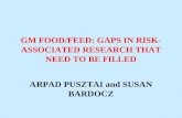 GM FOOD/FEED: GAPS IN RISK- ASSOCIATED RESEARCH THAT NEED TO BE FILLED ARPAD PUSZTAI and SUSAN BARDOCZ.