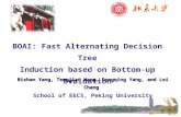 BOAI: Fast Alternating Decision Tree Induction based on Bottom-up Evaluation Bishan Yang, Tengjiao Wang, Dongqing Yang, and Lei Chang School of EECS, Peking.