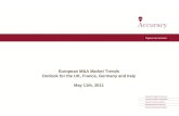 0 European M&A Market Trends Outlook for the UK, France, Germany and Italy May 11th, 2011.