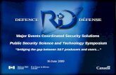Defence R&D Canada R et D pour la défense Canada Major Events Coordinated Security Solutions Public Security Science and Technology Symposium bridging.