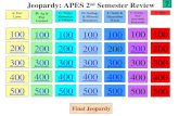 Jeopardy: APES 2 nd Semester Review 100 200 300 400 500 100 200 300 400 500 100 200 300 400 500 100 200 300 400 500 100 200 300 400 500 A: Env Laws B: