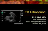 ED Ultrasound Rob Hall MD Oral Presentation PGY4 Emergency Medicine October 30 th, 2003.