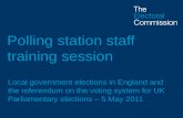 Polling station staff training session Local government elections in England and the referendum on the voting system for UK Parliamentary elections – 5.