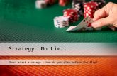 Short stack strategy – how do you play before the flop? Strategy: No Limit.
