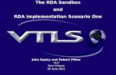John Espley and Robert Pillow ALA New Orleans 26 June 2011 The RDA Sandbox and RDA Implementation Scenario One.