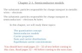 1 Chapter 2-1. Semiconductor models The subatomic particles responsible for charge transport in metallic wires – electrons The subatomic particles responsible.