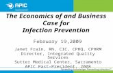 The Economics of and Business Case for Infection Prevention February 19,2009 Janet Frain, RN, CIC, CPHQ, CPHRM Director, Integrated Quality Services Sutter.