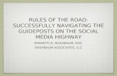 RULES OF THE ROAD: SUCCESSFULLY NAVIGATING THE GUIDEPOSTS ON THE SOCIAL MEDIA HIGHWAY KENNETH N. RASHBAUM, ESQ. RASHBAUM ASSOCIATES, LLC.