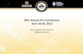 NHL Alumni Pro-Am Boston April 26-28, 2013 New England Sports Center Marlborough, MA.