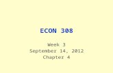 ECON 308 Week 3 September 14, 2012 Chapter 4. Review Markets are the interaction of buyers and sellers. Focus on buyers and sellers separately. Ceteris.