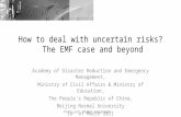 How to deal with uncertain risks? The EMF case and beyond Academy of Disaster Reduction and Emergency Management, Ministry of Civil Affairs & Ministry.