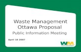 Waste Management Ottawa Proposal Public Information Meeting April 18 2007.