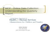 MCP: Online Data Collection: Understanding the Quarterly Report Julie Hocker 202-205-5916 julie.hocker@acf.hhs.gov.