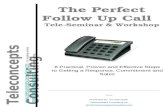 The Perfect Follow Up Call ©  1 1 Name Presented by: Jim Domanski Teleconcepts Consulting Inc. Jim@TeleconceptsConsulting.com 613.