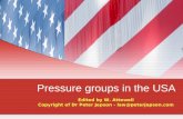 Pressure groups in the USA Edited by W. Attewell Copyright of Dr Peter Jepson - law@peterjepson.com.