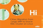 CXtec Migration from Large SMP to Oracle RAC Cluster on Linux.