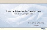 Slide: 1 Interra Software Infrastructure Part II : Components Shyamal Sharma 7/29/05.
