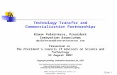 Www.InnovationAssociates.us copyright pending Slide 1 I A Technology Transfer and Commercialization Partnerships Diane Palmintera, President Innovation.