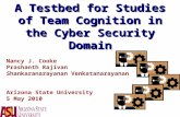 A Testbed for Studies of Team Cognition in the Cyber Security Domain Nancy J. Cooke Prashanth Rajivan Shankaranarayanan Venkatanarayanan Arizona State.