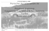 VO4 - Carsten Balmes 06/2004 Product Training Cayenne series, MY 05 1 Porsche Acceleration IV Product training Cayenne, Cayenne S & Cayenne Turbo Model.