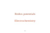 ICS Redox potentials Electrochemistry. ICS Redox Reactions Oxidation loss of electrons Reduction gain of electrons oxidizing agent substance that cause.