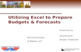 Utilizing Excel to Prepare Budgets & Forecasts Presented by: Automotive Services Group Amper, Politziner & Mattia, LLP.