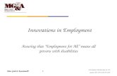 4101 Gautier-Vancleave Rd. Ste. 102 Gautier, MS 39553 (228) 497-6999 Marc Gold & Associates©1 Innovations in Employment Assuring that Employment for All.