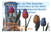 Trina Rison risont@cfbisd.edu trina_rison@yahoo.com Holland…In The Summer Practical Activities to Do With Your Child With Special Needs In the Summer.