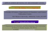 APPLICATION OF SATLC IN SECONDARY LEVEL * A. F. M. Fahmy, ** J. J. Lagowski * Faculty of Science, Department of Chemistry and Science Education Center,
