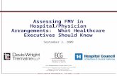 Assessing FMV in Hospital/Physician Arrangements: What Healthcare Executives Should Know September 3, 2009.