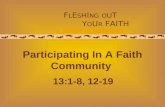 F L E S H I NG O U T Y O U R FAITH A STUDY IN HEBREWS Participating In A Faith Community 13:1-8, 12-19.
