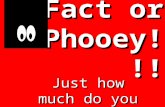 Fact or Phooey!!! Just how much do you know?. Fact or Phooey!!! God Gave us a map to get to Heaven.