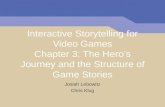 Interactive Storytelling for Video Games Chapter 3: The Heros Journey and the Structure of Game Stories Josiah Lebowitz Chris Klug.