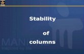 Stability of columns. Columns and sturts: Structural members subjected to compression and which are relatively long compared to their lateral dimensions.