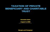 1 Nangia and Company TAXATION OF PRIVATE BENEFICIARY AND CHARITABLE TRUST Verendra Kalra August 9, 2008.