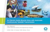 An Electric Assist Bicycle Drive with Automatic Continuously Variable Transmission Peter Watterson CSIRO Materials Science and Engineering, Australia ICEMS.