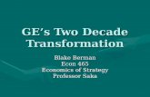 GE’s Two Decade Transformation