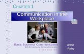 Basic Business Communication Skills for Empowering the Internet Generation N I N T H E D I T I O N Lesikar Flatley Communication in the Workplace C HAPTER.
