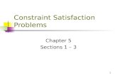 1 Constraint Satisfaction Problems Chapter 5 Sections 1 – 3.