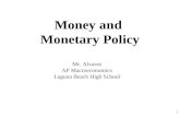Money and Monetary Policy 1 Mr. Alvarez AP Macroeconomics Laguna Beach High School.