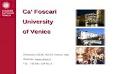 Ca Foscari University of Venice Dorsoduro 3246, 30123 Venice, Italy Website:  Tel.: +39 041 234 8111.