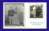 Wedding Picture 8/21/1941. The War Years 1943 -1945.