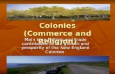 The New England Colonies (Commerce and Religion) Main Idea-Fishing and trade contributed to the growth and prosperity of the New England Colonies.
