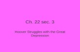 Ch. 22 sec. 3 Hoover Struggles with the Great Depression.