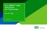 CA IDMS TM SQL Routines: An Overview July 22, 2008 Cal J. Domingue.