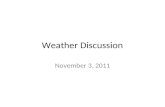 Weather Discussion November 3, 2011. Coming this Winter: La Nina.