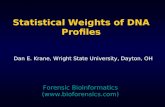 Statistical Weights of DNA Profiles Forensic Bioinformatics () Dan E. Krane, Wright State University, Dayton, OH.