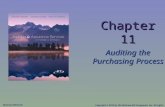 Chapter 11 Auditing the Purchasing Process McGraw-Hill/Irwin Copyright © 2012 by The McGraw-Hill Companies, Inc. All rights reserved.